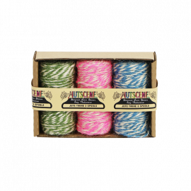 Tweekleurig jute touw